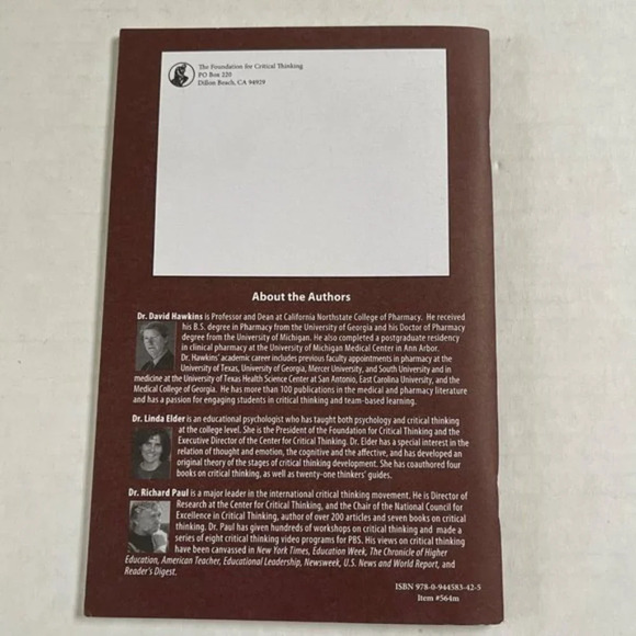 The Thinkers Guide To Clinical Reasoning Linda Elder and Richard Paul 2010 Book - Picture 5 of 6